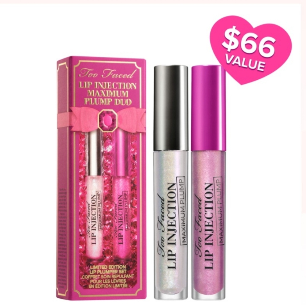 Lip Injection Maximum plump Duo- too faced  2 Color Amethyst Crystal & Diamond